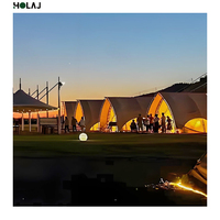Tente de glamping de luxe en forme de voilier, en tissu PVC imperméable, pour hôtel, resort, lodge, camping, site touristique, B&B, taille personnalisable disponible