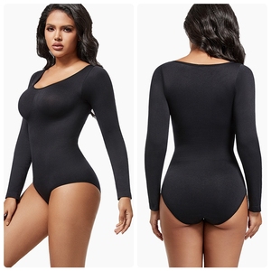 Undefined Apparel Combinaison gainante pour <span class=keywords><strong>femme</strong></span>, <span class=keywords><strong>sous</strong></span>-vêtement de corps à manches longues, style <span class=keywords><strong>corset</strong></span> triangle, grande taille - Product Image 3