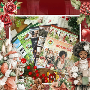 20 feuilles d'autocollants de Noël découpés au laser par paquet, adaptés à l'écriture, à la décoration de cahiers, aux collages et aux livres d'autocollants. - Product Image 2