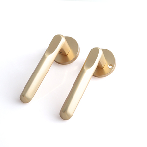 Oukali European Furniture Brushed Gold <strong>Door</strong> Handle Springs <strong>Main</strong> Wooden Privacy Pull Handles for <strong>Doors</strong> With Key <strong>Lock</strong> - Product Image 6