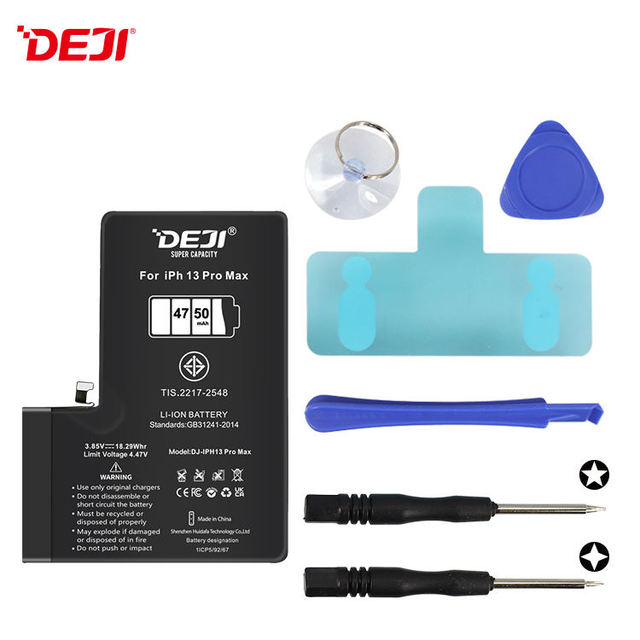 DEJI OEM 4750 MAh 3.85 V High Capacity Rechargeable Li-Ion Battery for iPhone 13 Promax Cell Phones Battery