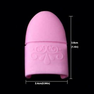 10 pièces/sac Silicone Gel vernis à ongles Clip tremper dissolvant vernis dégraissant nettoyant pour ongles Wrap plastique tremper capuchon manucure nettoyage des ongles - Product Image 2