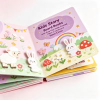Livre cartonné personnalisé pour enfants avec logo et gaufrage sur mesure |   Livre d'images en carton durable format A5 pour l'apprentissage des tout-petits