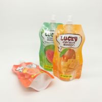 Pochettes souples personnalisées GQ en PE avec bec verseur pour boissons glacées (jus de mangue et soda) – Sacs en plastique écologiques, durables et de formes amusantes