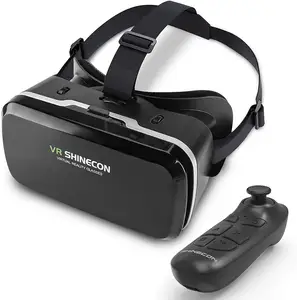 2021热VR耳机VR眼镜带遥控器所有在一个3d眼镜虚拟现实眼镜用于智能手机视频游戏