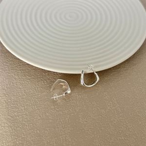 Dylam Personalized Unique Design 925 Sterling <b>Silver</b> Rhodium Plated C Shape Dainty <b>Stud</b> <b>Earrings</b> for Women Jewelry Jewellery - Product Image 3