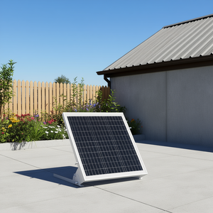 Chargeur de panneau solaire mono 20W 12V IP65 étanche avec contrôleur MPPT et support de montage réglable pour la charge d'entretien des batteries - Product Image 2