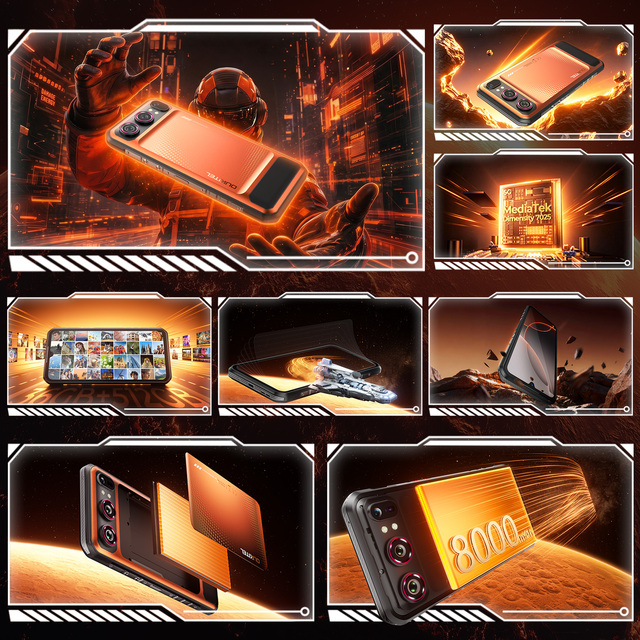 Factory OUKITEL Rugged Phone WP68 Air 12+512GB 6.88" 8000 MAh MTK Dimensity 7025 8 Core 11.9mm Thick Mobile Phone Rugged Phone