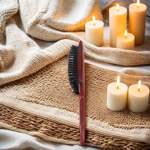 Cepillo y Peine Desenredante de Madera Clásico Portátil al por Mayor, Masajeador de Cuero Cabelludo Redondo para Cabello Rizado, Uso Doméstico - Product Image 6