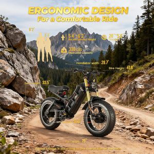 จักรยานไฟฟ้าแบบ All-Weather รุ่น Step-Through ยาง Fat Tire ขนาด 20x4.0 นิ้ว กว้างพิเศษ 52V โครงเหล็กคาร์บอน สำหรับขี่ชายหาด หิมะ ทราย สำรวจกลางแจ้ง รุ่น Romeo Elec - Product Image 6