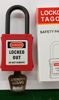 Vente directe, cadenas LOTO de haute qualité avec 3 clés, 25 mm/38 mm/76 mm, anse en acier, corps en ABS, serrure à roulement à billes pour la sécurité des entrepôts