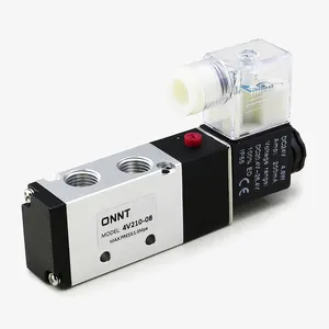 4V210-08 DC24V 12V 220V 100VAC 5/2 Way Pneumatic Cylinder Directional Air Control Solenoid Pneumatic Valve 5 Way 2 Position