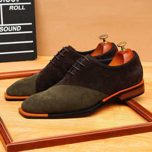 Luxurious High-End Custom <b>Small</b> Round-Toe Casual Classic Business Formal Men's Leather Shoes Autumn Breathable Anti-Slip - Product Image 1