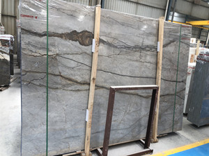 Dalle <span class=keywords><strong>de</strong></span> marbre gris Florence d'inspiration italienne naturelle avec des veines subtiles, directement <span class=keywords><strong>de</strong></span> l'usine - Product Image 5