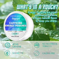 Pochette orale personnalisée 50mg de caféine naturelle et nootropique avec L-Tyrosine pour améliorer la concentration et L-Théanine pour l'énergie