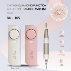 Máquina de Taladro de Uñas Portátil Recargable <span class=keywords><strong>Love</strong></span> <span class=keywords><strong>Crazy</strong></span> DMJ-105 de 35000 rpm para Manicura y Pedicura - Product Image 4