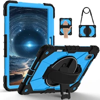 Étui antichoc pour Lenovo Idea Tab Pro Gen2 TB390 Xiaoxin Pro13Pro GT13 avec support pour stylet, support rotatif à 360°, sangle de main, sangle d'épaule, pour enfants
