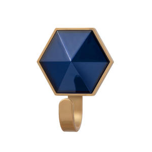 Ganchos adhesivos creativos de diamante para pared, forma de polígono, autoadhesivos, sin necesidad de perforación, para entrada, cocina, baño - Product Image 2