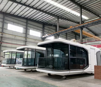Cápsula Espacial Prefabricada Moderna con Energía Solar, Estructura de Acero, Hotel Turístico, Panel Sándwich para Exteriores, Cabaña Personalizada