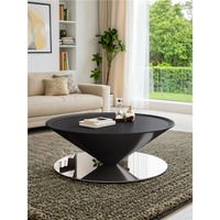 Table basse ronde flottante de style français, table à thé créative et minimaliste pour petit salon, mobilier de maison