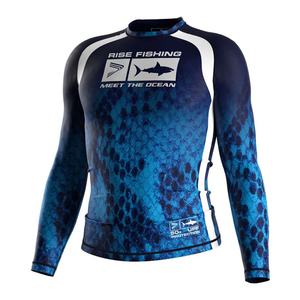 Camiseta de Protección Solar de Secado Rápido para Hombre, Camiseta de Pesca de Manga Larga con Sublimación para Surf - Product Image 1