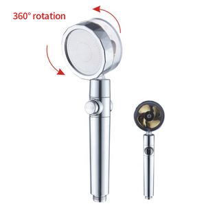 Soffione doccia a ventaglio rotante a 360 gradi <span class=keywords><strong>con</strong></span> rotazione ad alta pressione <span class=keywords><strong>con</strong></span> soffione doccia a spruzzo d'acqua <span class=keywords><strong>con</strong></span> piccolo ventilatore Turbo - Product Image 5