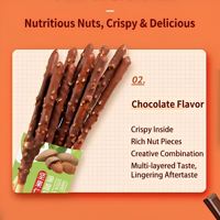 Bâtonnets de biscuits enrobés de chocolat et de lait, certifiés Halal, personnalisables, en vrac, pour les collations décontractées, avec une enrobage extérieur lisse et crémeux