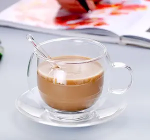 Verres à boire à double paroi <span class=keywords><strong>Bodum</strong></span> avec poignée, mignons, pour café et thé, 80 ml, 120 ml, 200 ml, 250 ml - Product Image 1