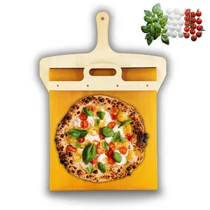 Nouveau design de pelle à pizza en bois antiadhésive pelle à pizza coulissante pour outil de cuisson