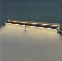 Main courante murale en aluminium avec LED, design moderne pour escalier, véranda, balcon et projets de construction, main courante murale en bois avec bande LED