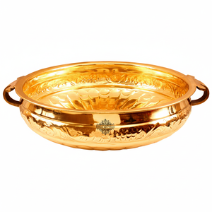 Marmite au design traditionnel gaufré en laiton pur IndianArtVilla pour hôtel et restaurant à domicile-Vaisselle - Product Image 1