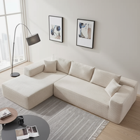 Disian Maßgefertigtes L-förmiges Sektionalsofa mit Logo, Modulares Samt-Wohnzimmersofa, Hotelsofa-Set im Großhandel
