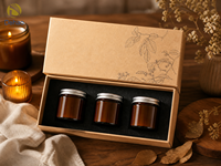 Boîte à parfum en carton rigide avec logo personnalisé, fabrication directe d'usine, design de couvercle et de base, emballage cadeau haut de gamme pour flacons de parfum