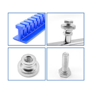 6 pièces Kit d'outils de réparation de bosses de voiture Auto carrosserie tôle sans peinture enlèvement de bosses tirant <span class=keywords><strong>bleu</strong></span> onglets ensemble tirer sans trace dissolvant grêle - Product Image 2
