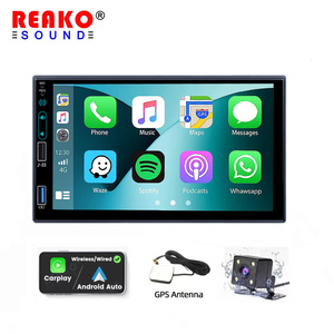 Autoradio Android 1Din 7 pouces avec écran tactile, 7 boutons rétroéclairés, 2 ports USB, Carplay, Android Auto, caméra de recul - Product Image 1