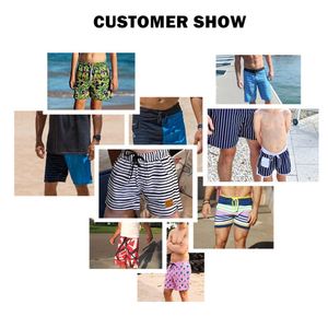 Quick Dry Plus Size Eco-Friendly Polyester Swim <b>Trunks</b> for <b>Men</b> Leopard Print Gingham Striped Beach Shorts Fishing Surfing - Product Image 2