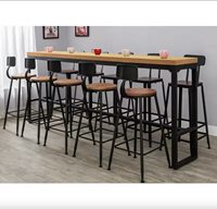 Table de bar moderne en bois de haute qualité avec pieds en métal pour le bureau, la maison, l'hôtel et les centres commerciaux
