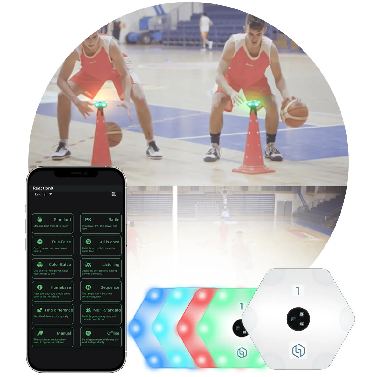 Flash Reflex and Reaction Training LED light APP Control Reaction Training Equipment