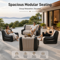 Fauteuil auto-gonflant avec pompe intégrée, canapé gonflable floqué de qualité supérieure pour le glamping
