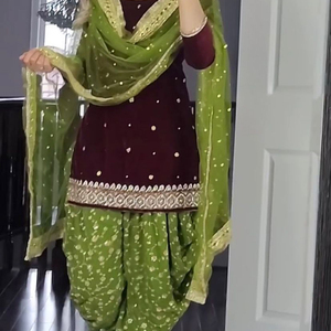 คอลเลกชันผู้หญิงอินเดียแบบสำเร็จรูปพร้อมส่งจาก salwar ผ้าคุณภาพสูงดีไซเนอร์ใหม่ Kurta dhoti salwaar - Product Image 4