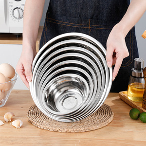ชามซุปสแตนเลส 304 จานกลมหนาและลึก สำหรับใช้ในบ้านและโรงแรม - Product Image 1