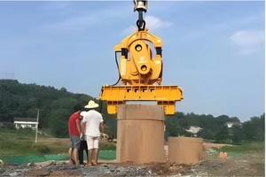 Palo fondazione macchina elettrico Vibro martello con tubo morsetto - Product Image 3