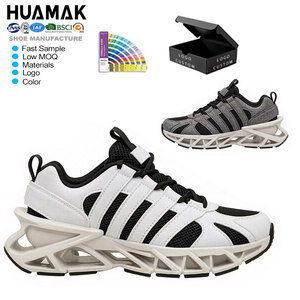 HUAMAK OEM Nefes Alabilen Fileli Hafif Kalın Tabanlı Spor Koşu Ayakkabıları Erkek Sneakerları - Product Image 1