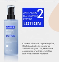 Lotion pour le corps et le visage au peptide de cuivre bleu GHK-Cu en marque propre, sérum au peptide de cuivre bleu personnalisé, soin de la peau
