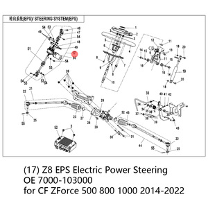 CF800 ZFORCE OE 7000-103000 ATVUTV部品用Z8EPS電動パワーステアリングアセンブリEPSコントローラー - Product Image 4