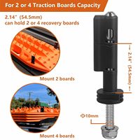 Kit de montage universel pour planches de récupération MaxTrax MKII, 4 broches de sécurité, rotation à 360 degrés, OLIVER