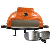 Horno Kamado SEB, el Mejor Horno Portátil para Pizza, Fácil y Rápido de Encender, Color Negro y Rojo, Horno de Leña