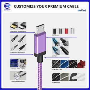Cable Micro USB a Tipo A 2.0 LUNG KAY, Cable de Carga y Sincronización de Datos de Nailon para Teléfono Móvil y Computadora - Product Image 4