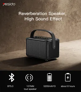 High Quality Portable Black Speaker Wireless Waterproof BT Wireless Portable Speaker With Handle