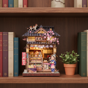 Casa en Miniatura Estilo Japonés, Kit de Madera 3D <span class=keywords><strong>para</strong></span> Armar un Rincón de Lectura, con Luz LED, Sin Baterías/Sin Pegamento, Modelo de Construcción <span class=keywords><strong>para</strong></span> <span class=keywords><strong>Principiantes</strong></span> - Product Image 1